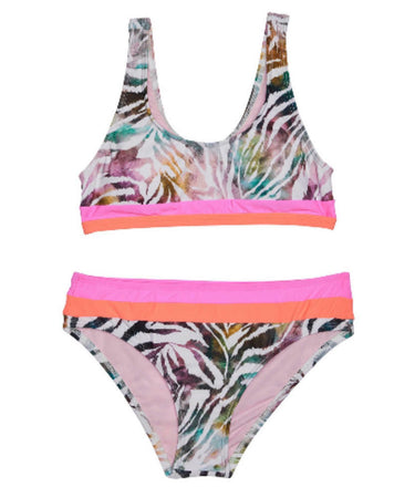 Beach Lingo Womens Animalia Bralette Set (Big Kids) Multi 16 Beach Lingo