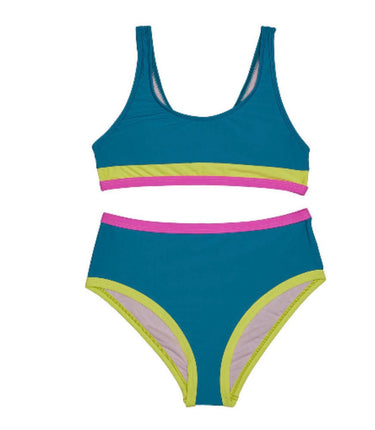 Beach Lingo Womens Venice Beach Bralette Two-Piece Set (Big Kids) Lagoon 14 Beach Lingo