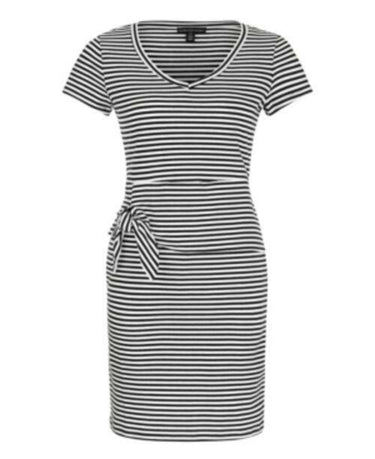 Tribal Striped Peplum Dress Women's Size M Tribal