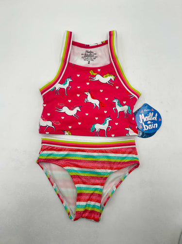 Hatley Girls' Tankini Set, Prancing Unicorns, 2 Years Hatley
