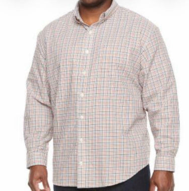 Van Heusen Men's Big and Tall Long Sleeve Button Down Shirt, dark sienna, 4X-L Van Heusen
