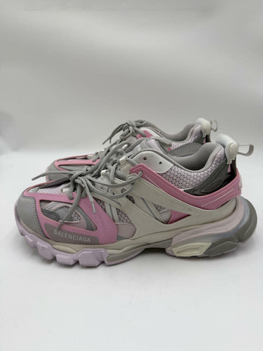 Men's Balenciaga LED Track Sneakers White/Rose Pink/Grey Size 44