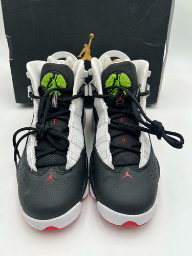 Jordan 6 Rings (Big Kid) Black/University Red/White/Chlorophyll 6.5 Big Kid M