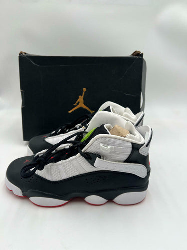 Jordan 6 Rings (Big Kid) Black/University Red/White/Chlorophyll 6.5 Big Kid M