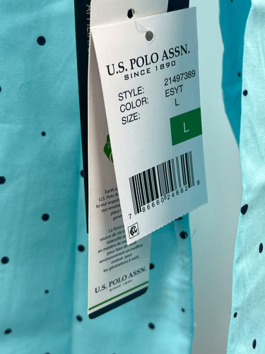 U.S. Polo Assn. Long Sleeve Dot Poplin Shirt by U.S. Polo size L