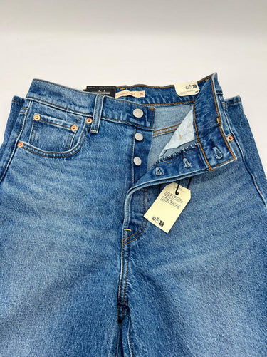 NWT Levi's Women's Premium Ribcage Straight Ankle Jeans, Dance Around, 26X27