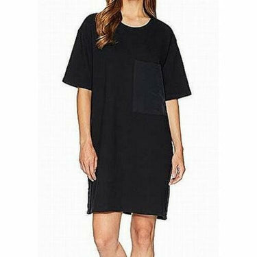 7 For All Mankind Women's T-Shirt Black Dress Medium Side-Zip Size M