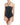 Women’s Skin Halter Strap Bandeau One Piece Swimsuit Swimsuit Black Size L Skin