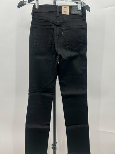 Levi's Women's 724 High Rise Straight Jeans Black (25x30) 0 Short Levi's