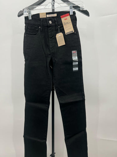 Levi's Women's 724 High Rise Straight Jeans Black (25x30) 0 Short Levi's
