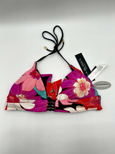 La Blanca Women's Halter Triangle Swimsuit Top, Multi//in Full Bloom Size 6 La Blanca