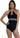 La Blanca Women's Keyhole High Neck Tankini Swimsuit Top, Black Size 4 La Blanca