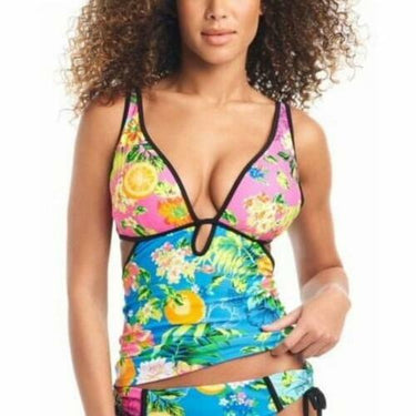 Bar III Women s Printed Plunge-Neck Swimsuit Top S Bar III