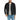 Tahari mens Quilted Mix Zip-Up Mock Neck Jacket Blue Size M Tahari