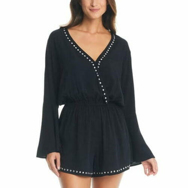Bar III Women s Tell Me About It Stud Cover-Up Romper S Bar III