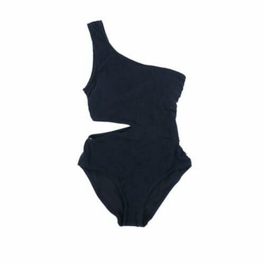 Michael Kors Women s Black One-Shoulder Side-Cutout Swimsuit 10 NWT Michael Kors
