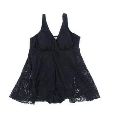 Swim Solutions Women s Plus Size Swim Dress Black 18W Swim Solutions