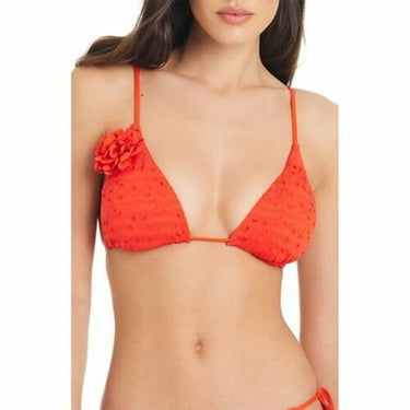 Red Carter womens Eyelet Triangle Swim Top XL Red Carter