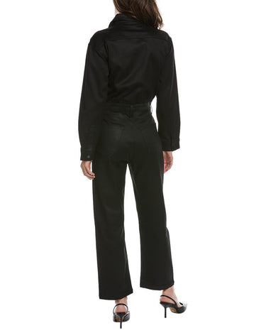 NWT Women DL1961 Freja Jumpsuit Color Coated Black Coated Size SM