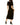 line and dot Ratha Knit Shirtdress with One Side Tie Black MD Line & Dot