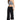 Hard Tail Flat woman  Waist Boho Capris in Rayon Voile Black M Hard Tail