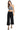 Hard Tail Flat woman  Waist Boho Capris in Rayon Voile Black M Hard Tail