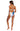 BCBG MAXAZRIA Women's Standard Shirred Plunge Crossback One Piece Swimsuit 8 BCBGMAXAZRIA