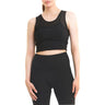 PUMA womens Studio Layered Crop Top TShirt, Puma Black, XSmall US PUMA