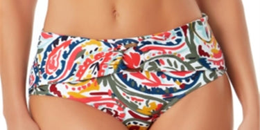 ANN COLE High Waist Bikini Bottom with Ring Multi Color M