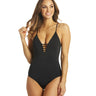 Quintsoul V-Neck One-Piece Essentials Black Size XL Quintsoul