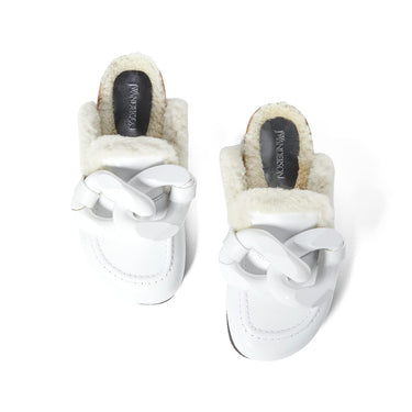 NWB JW Anderson Chain Loafer Ecofur White/Beige/White IT 36 (US Women's 6) B (M)