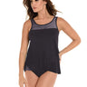 Miraclesuit Women's DD-Cup Underwire Bra Mesh Inset Tankini Midnight, 18DD Miraclesuit
