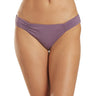 Quintsoul Swimwear Mid-Rise Ruched Side Lilly Bottoms Purple LG Quintsoul