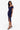 Xscape Knee Length Off-The-Shoulder Scuba Side Slit Dress,Midnight Navy Blue, 10 Xscape