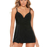 Miraclesuit Women's Twisted Sisters Adora Underwire Bra Swimdress, Black, 8 Miraclesuit