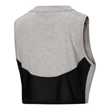 PUMA Plus Size Train Cropped Logo Muscle Tank Light Gray Heather 1X PUMA