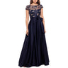 Xscape Embroidered Cap Sleeve with Ballgown Skirt Navy/Gold 16 Xscape