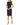 Tahari ASL Women's Petite Sleeveless Cowl Neck Dress Rouching, Navy, 14P