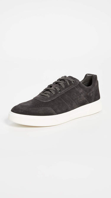 Mens Vince Barnett Lace up Low top Smoke Leather Sneaker Size 8