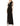 Halston Heritage Women's A-Line Flounce Crepe Gown, Black/Chalk, 12