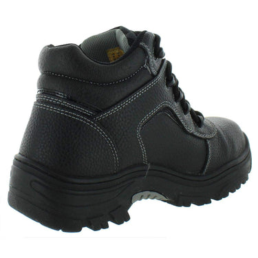 Women's Skechers Work Burgin Coralrow Black Leather Boot Size 9.5 BM