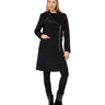 Avec Les Filles Wool Blend Moto Coat Black LG Avec Les Filles