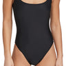 Madewell Women's Second Wave Square-Neck Tank One-Piece Swimsuit, True Black, M Madewell