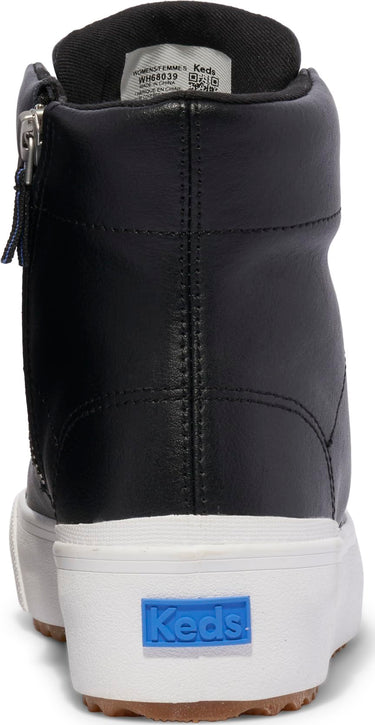Keds Women's Remi Mid Bootie, Black Leather, Size 9.5 Medium