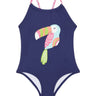 Hatley girls Minimal One Piece Swimsuit, Blue, 2T US Hatley