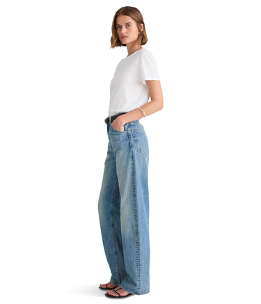 Madewell Women's Balloon Jean in Dobbins Wash, Dobbins Wash, 32