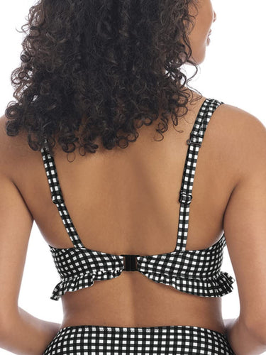 Freya Swim Women's Check In Underwire Underwire Ruffle Bikini Top SIZE 34D Freya