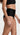 Madewell Women's Second Wave Retro High-Waisted Bikini Bottoms, True Black, L Madewell