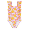 Andy & Evan Girls' Ruffle Swim Suit (Toddler/Big Kids), Pink Grapefruit, 7 Andy & Evan