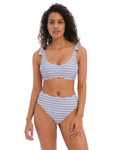NWT Women Freya New Shores High Waist Swim Brief Color Ink/White Size XS